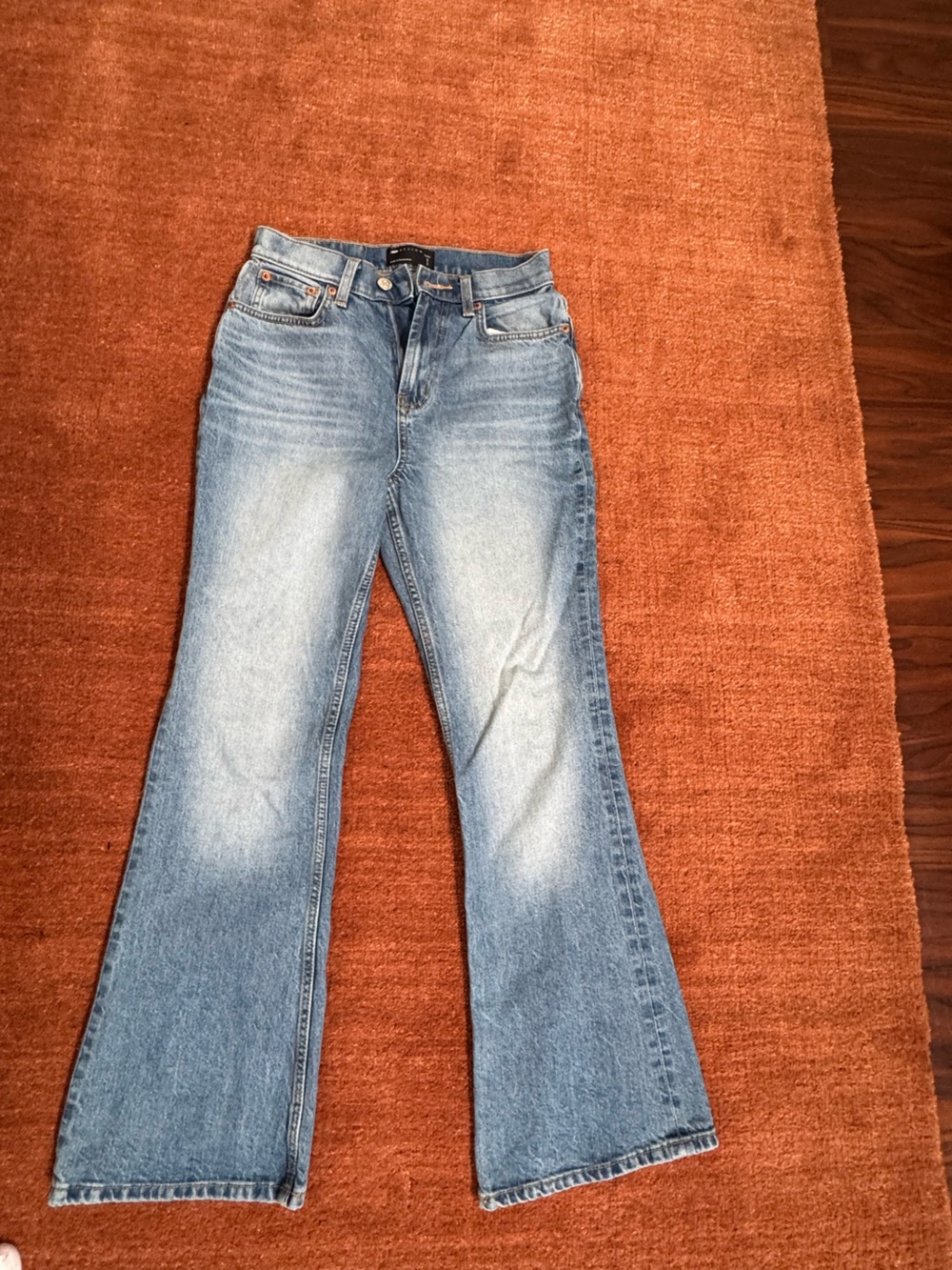 ASOS Petit Mid Rise Flare Jeans